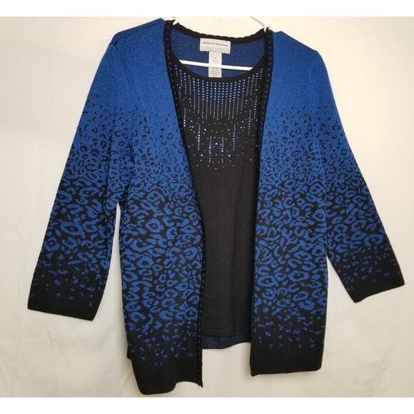 Alfred Dunner Classic Layered Sweater Pullover Metallic / Gems Size PL- NWOT's - Picture 1 of 10